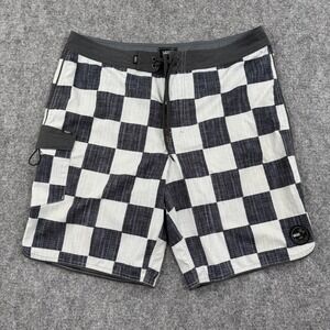 Vans Mens Board Shorts Checkerboard Print Drawstring Waist Size 36